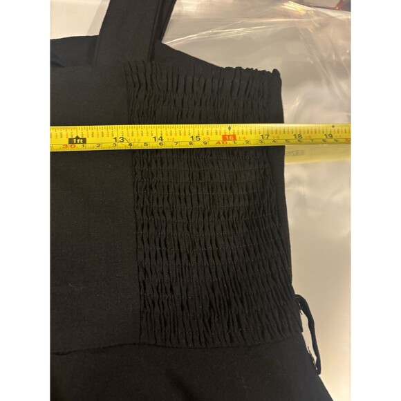 Vtg 50s Voodoo Vixen Black Swing Flare Dress XL Pin up Retro Heart Button goth - Picture 5 of 16